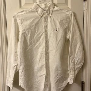 Ralph Lauren white button down boys 16